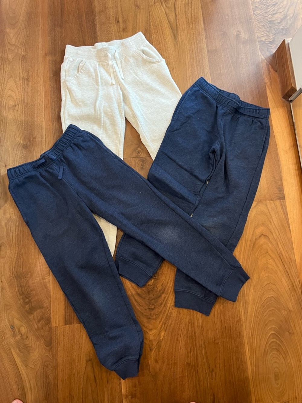 Cat & Jack kids sweatpants/joggers. 2 heather blue, 1 oatmeal